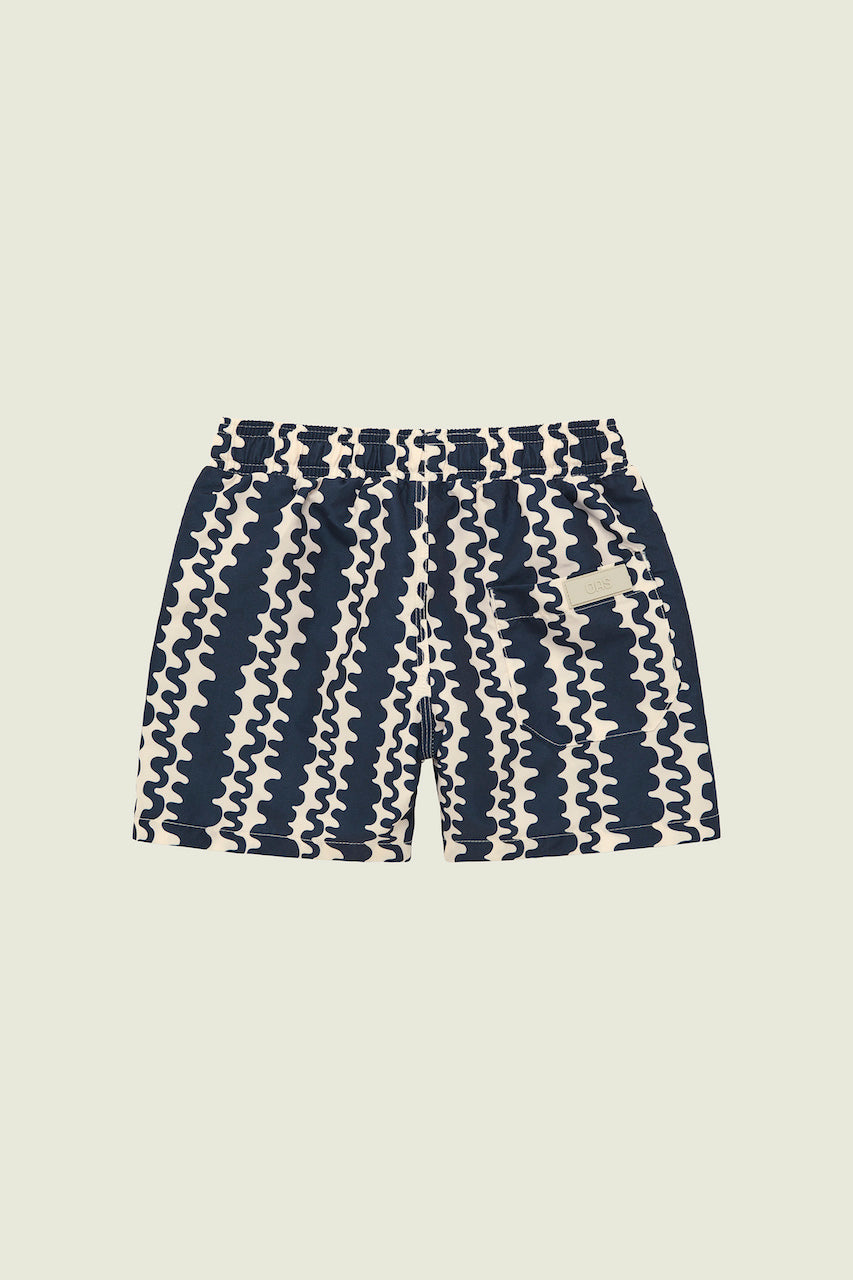 Kids Blue Scribble Swim Shorts