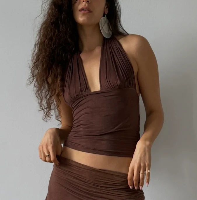 Isabela Brown Top