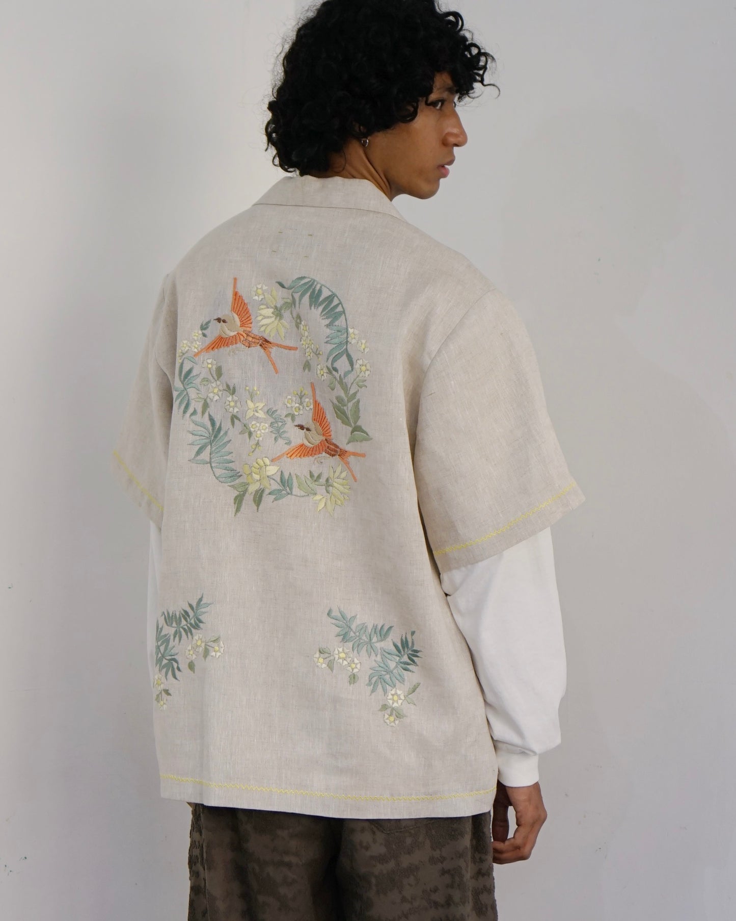 Chinoiserie Linen Shirt