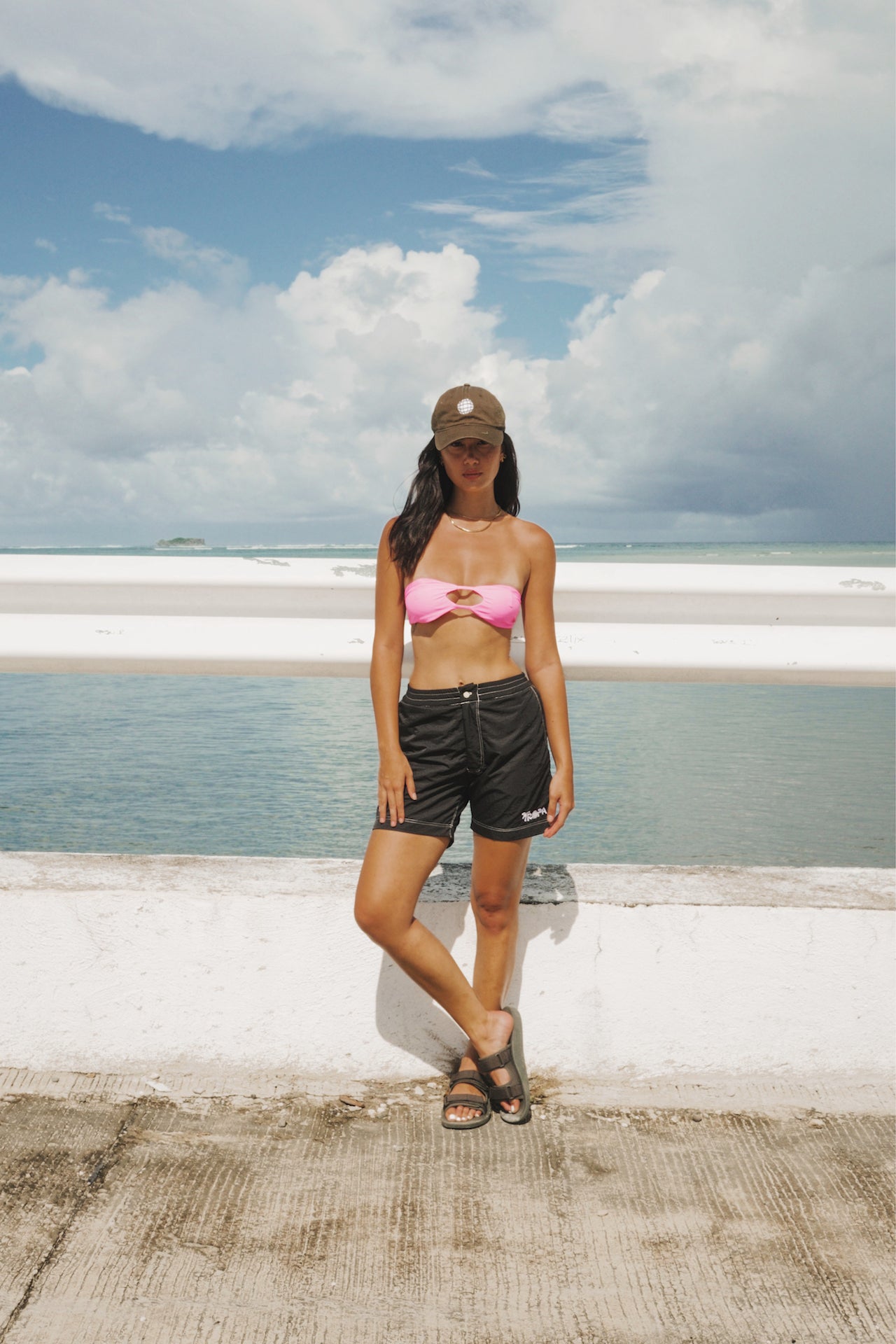 Contrast Swim Shorts Black