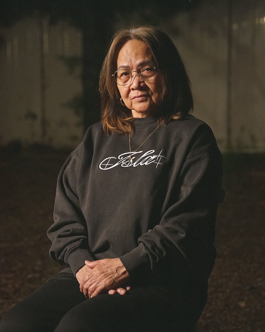 Script Logo Crew Neck Black