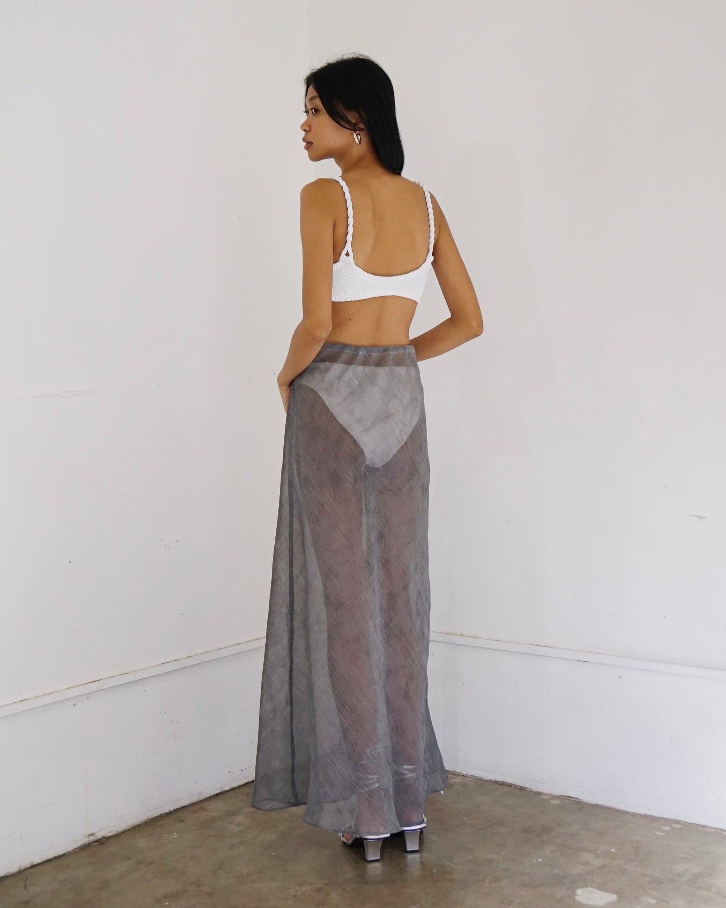 Bias Slip Skirt Shadow