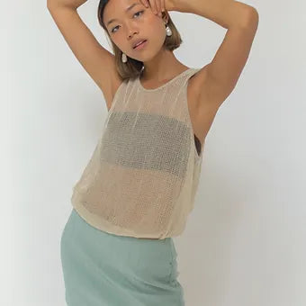 Unisex Mesh Sando Natural