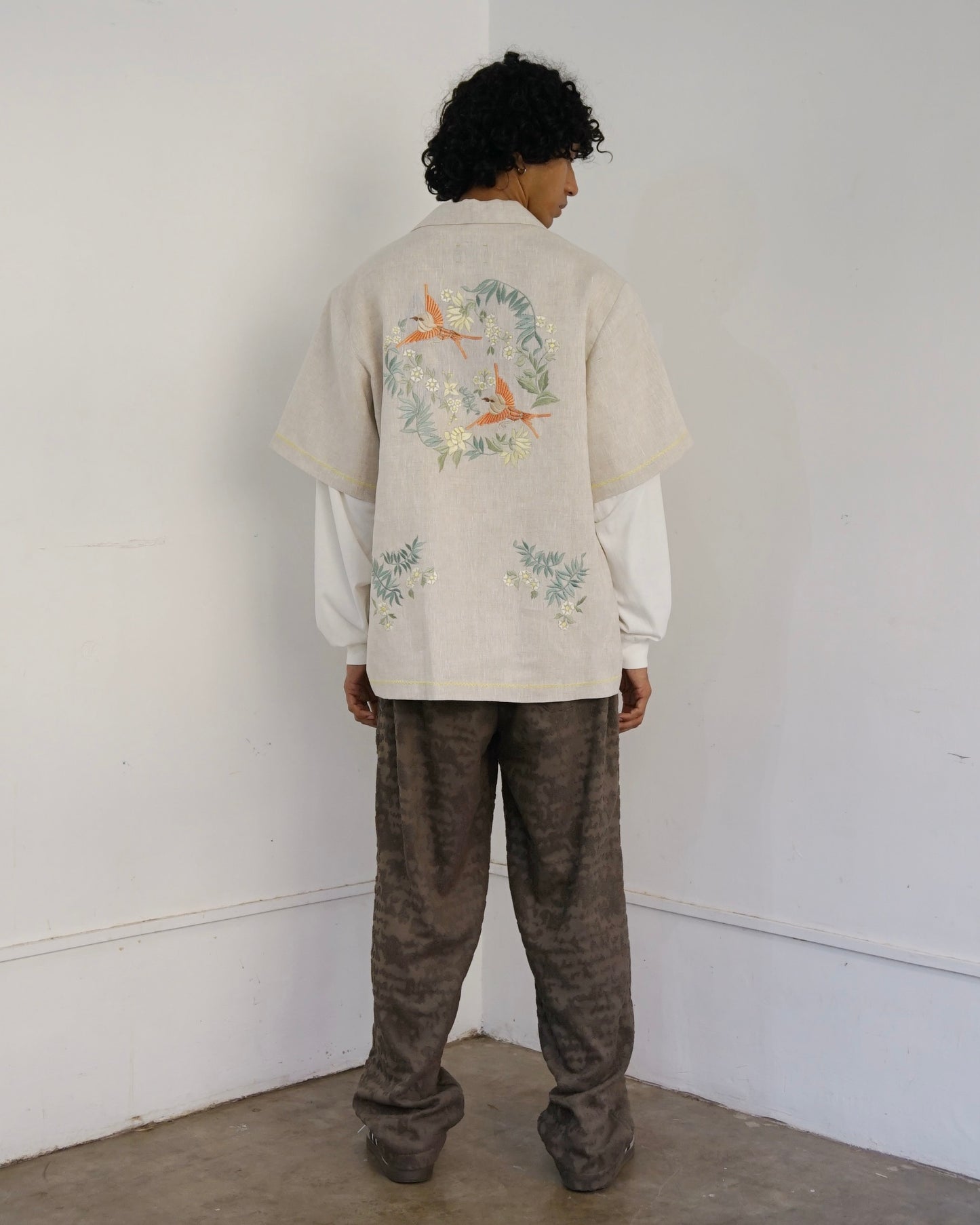 Chinoiserie Linen Shirt
