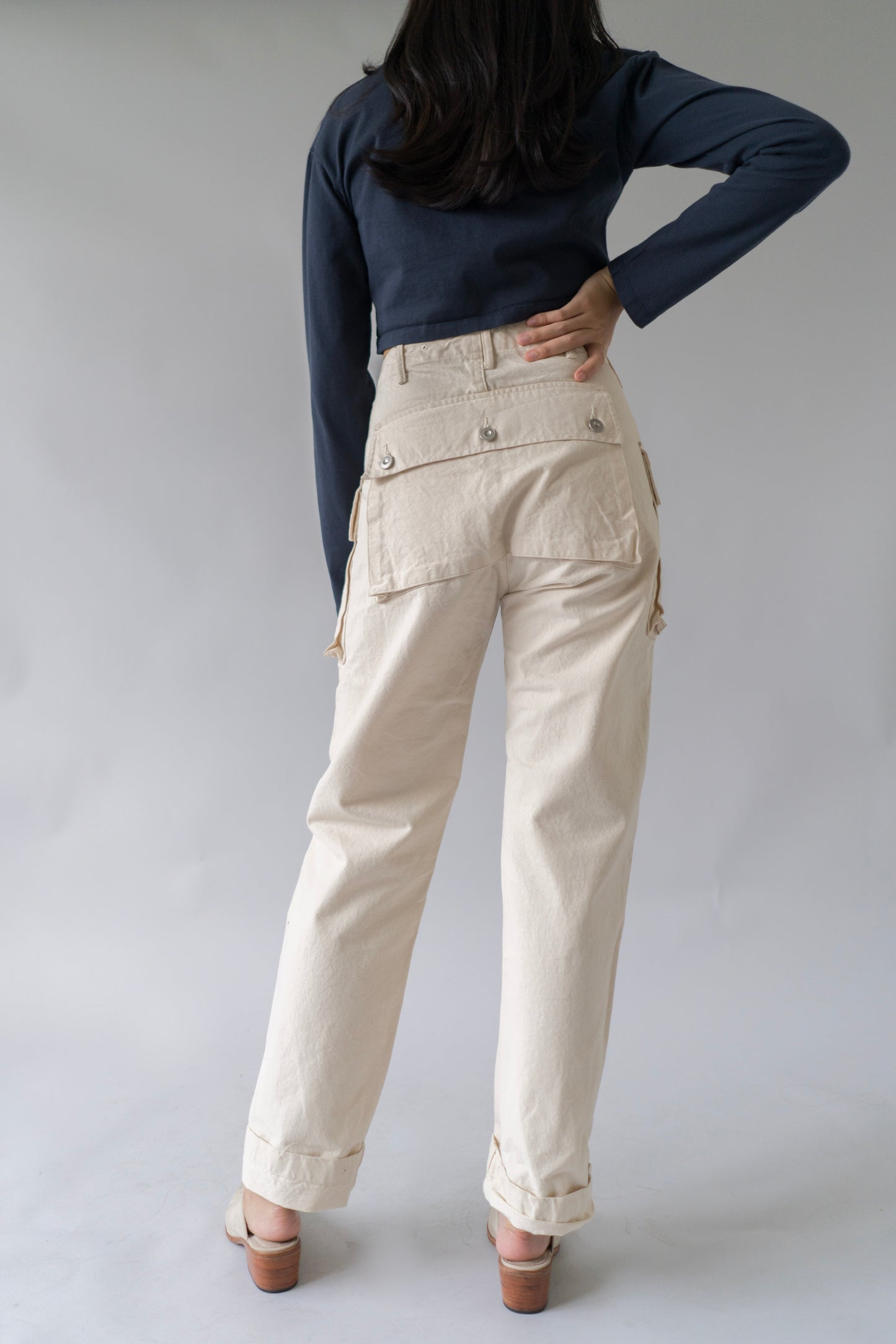 LDP44-HBT Military Trousers Natural (Monkey Pants)
