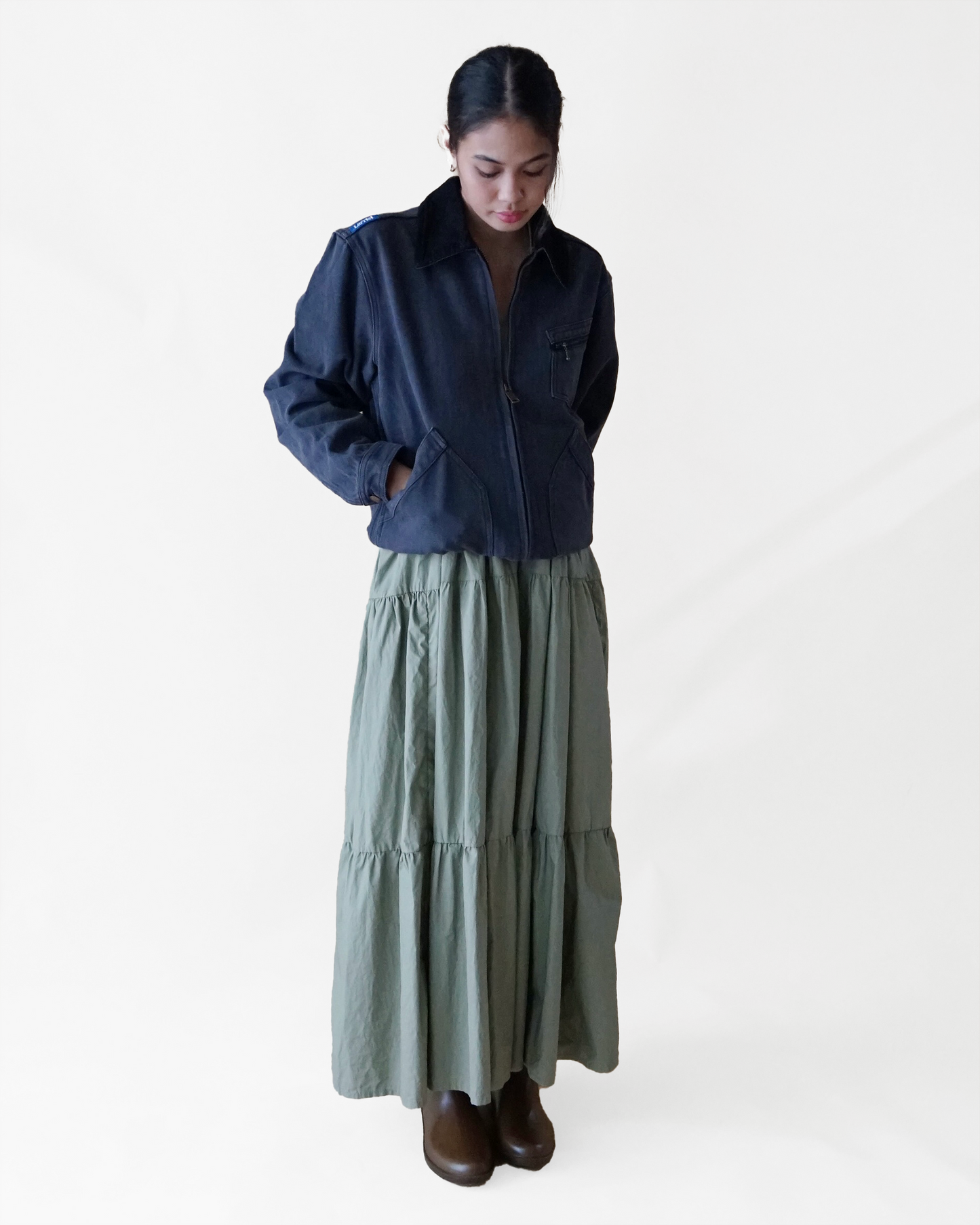 Melfi Pleated Maxi Thyme (pre-order)