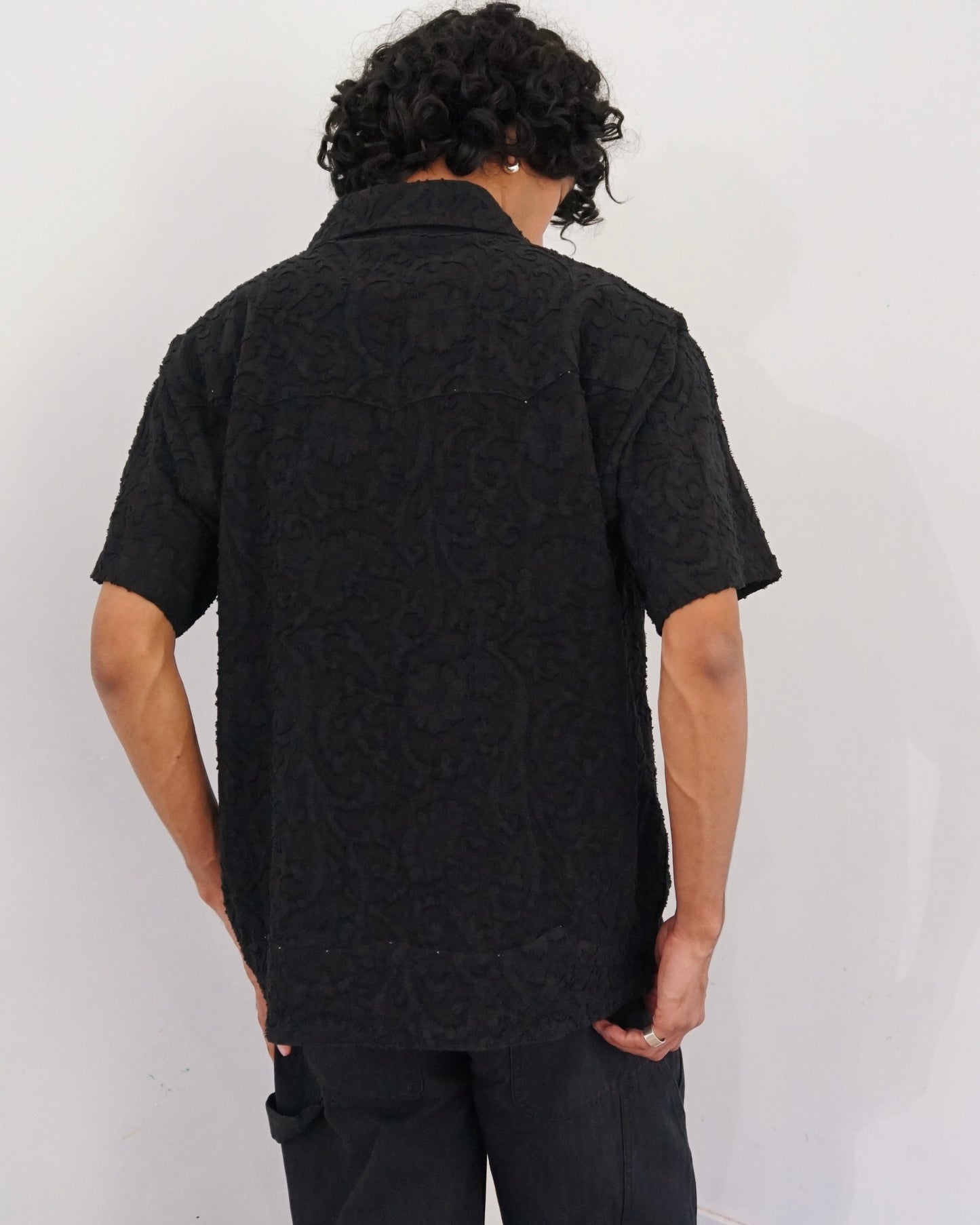 Leon Denim Hemingway Shirt Black