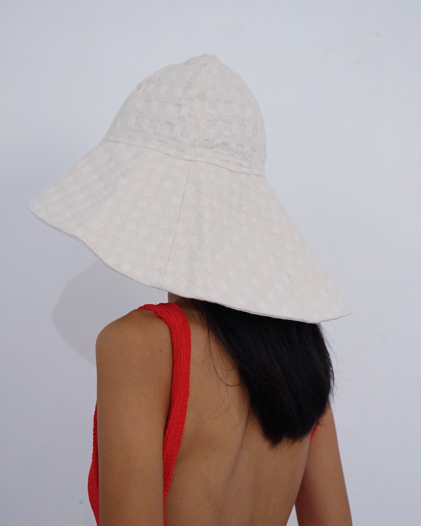 Ecru Waffle Brim Hat