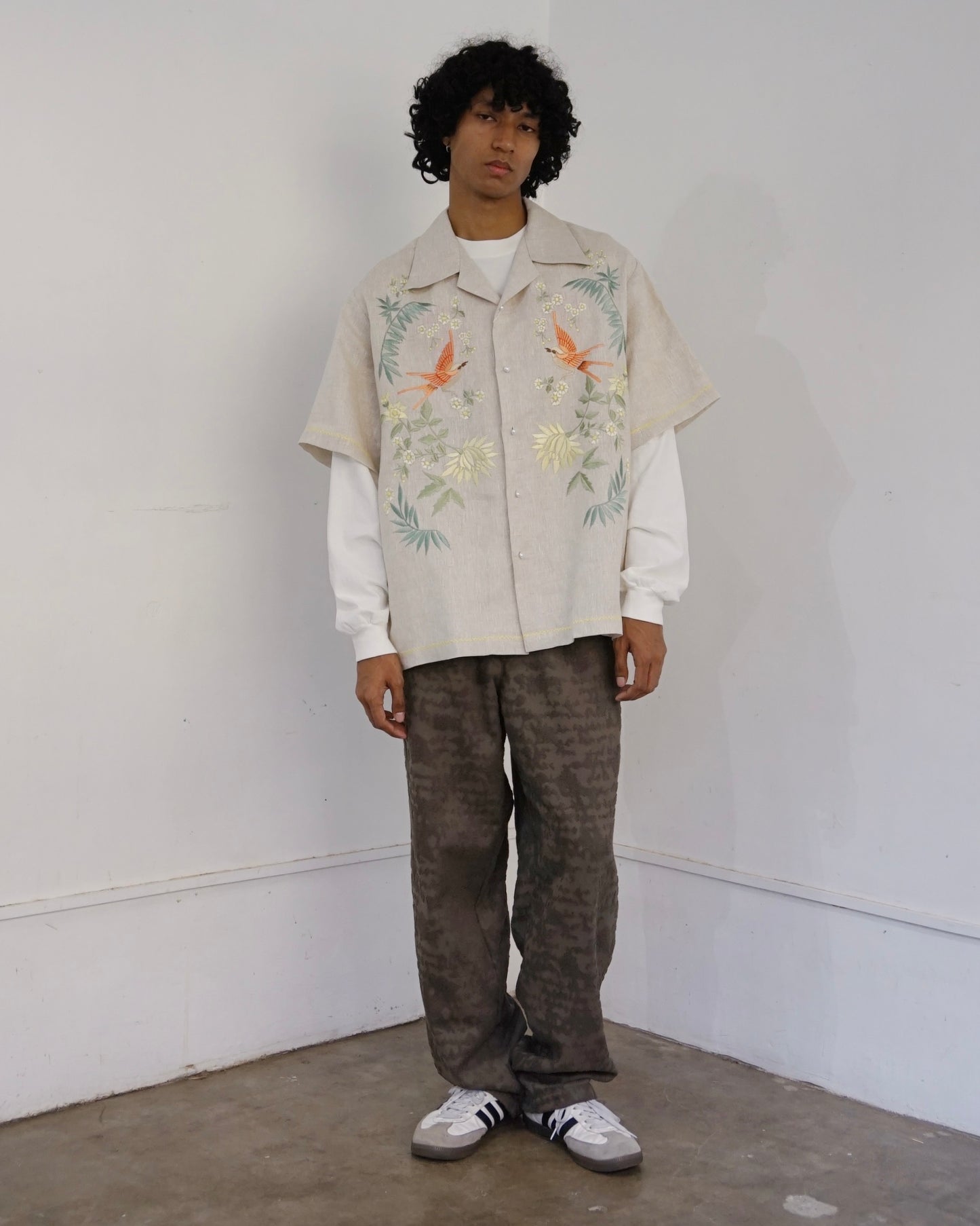 Chinoiserie Linen Shirt