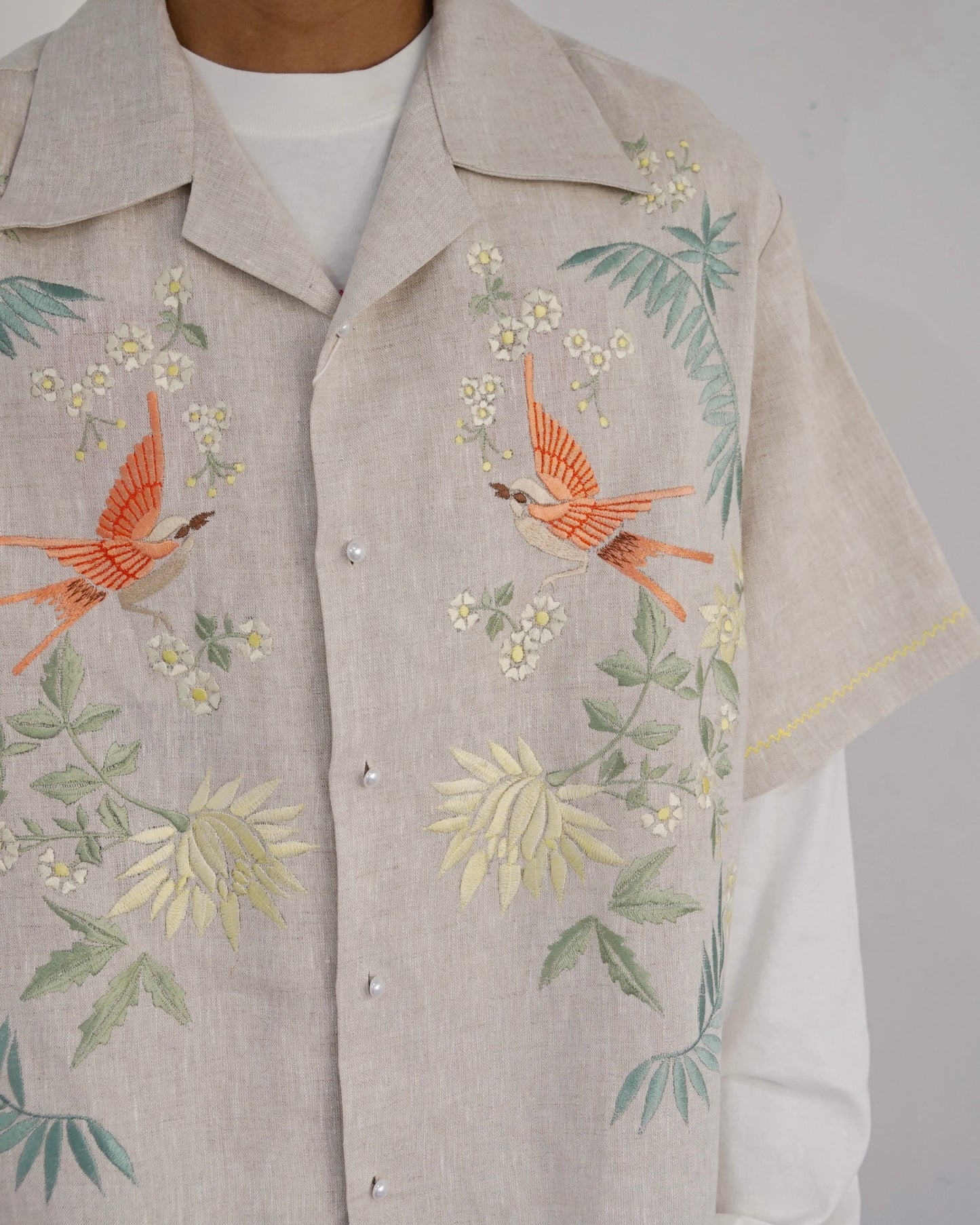 Chinoiserie Linen Shirt