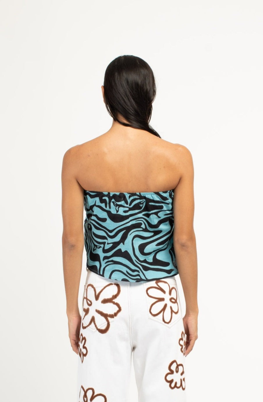 Blue Lagoon Ruched Boob Tube