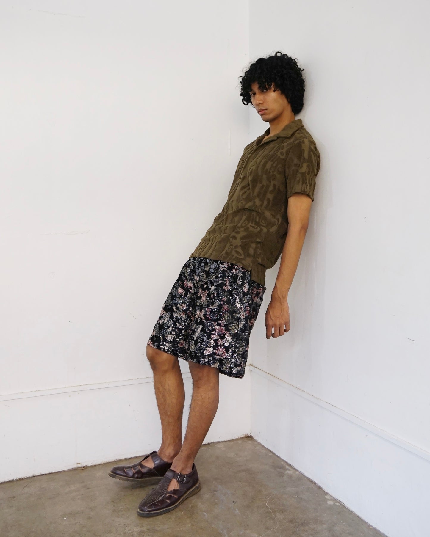 Memorya Embellished Sequin Shorts Black