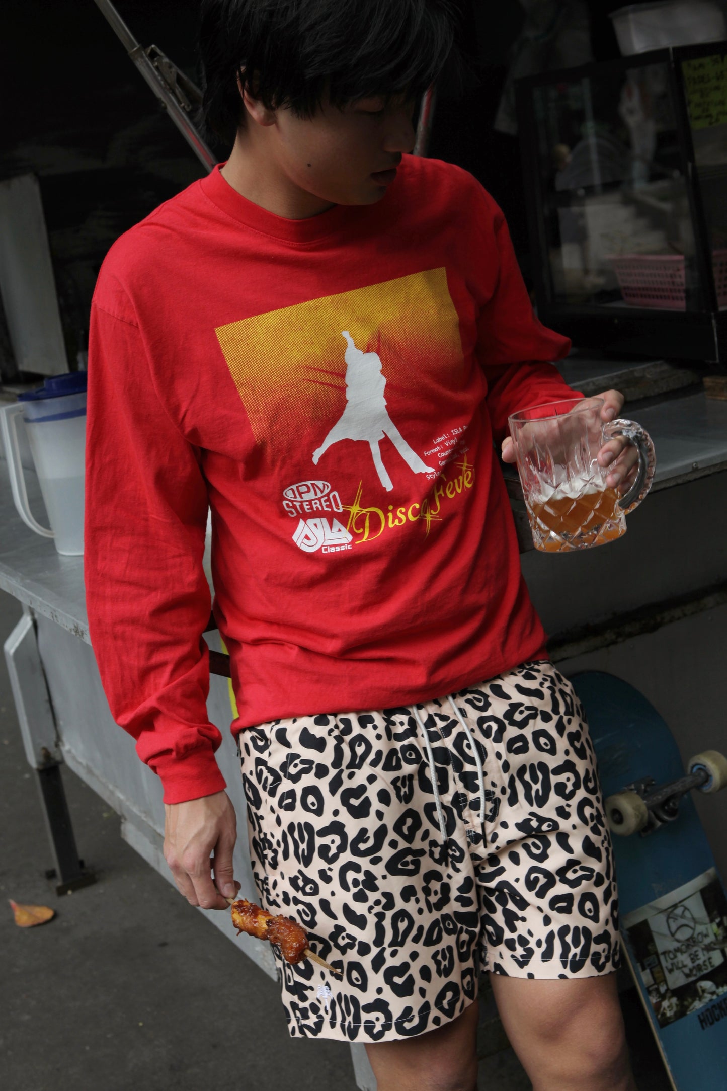 Record Hits Long Sleeve Tee Tomato