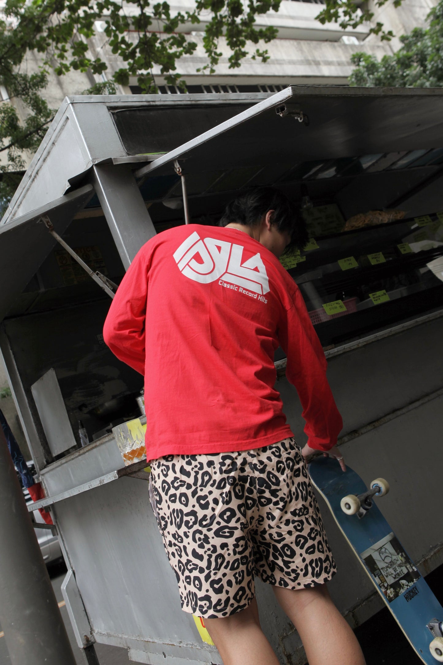 Record Hits Long Sleeve Tee Tomato