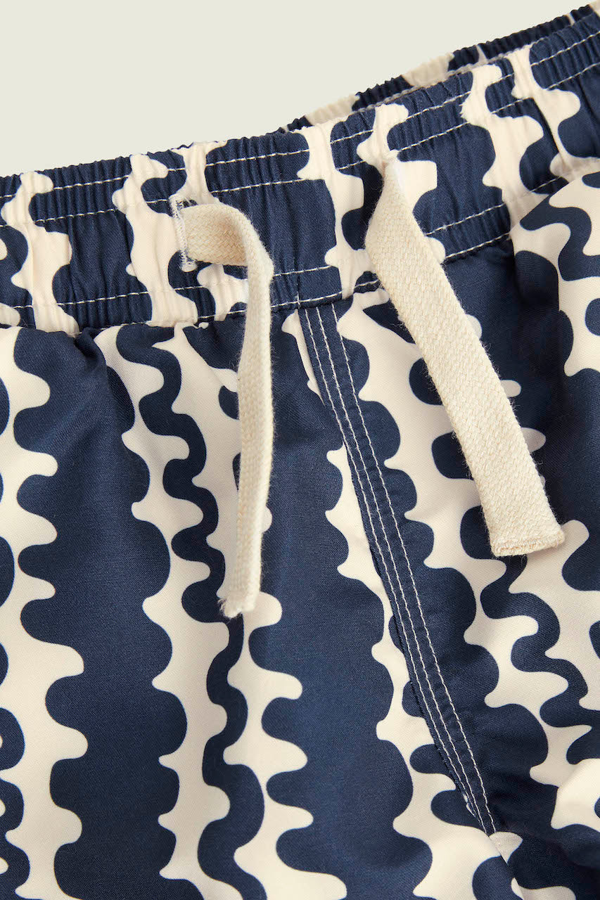 Kids Blue Scribble Swim Shorts