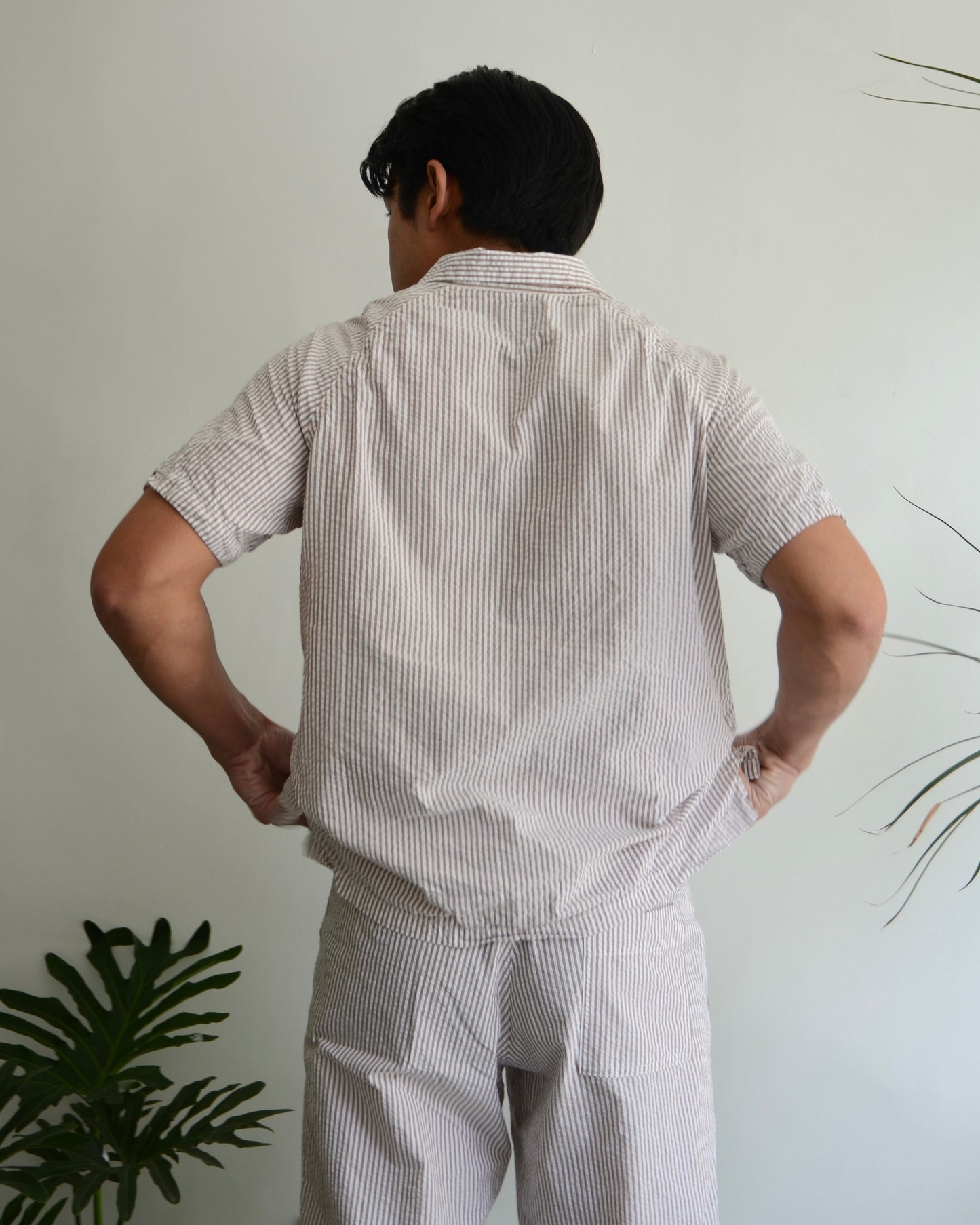 Tropa x Leon Denim Easy Joe Seersucker Brown