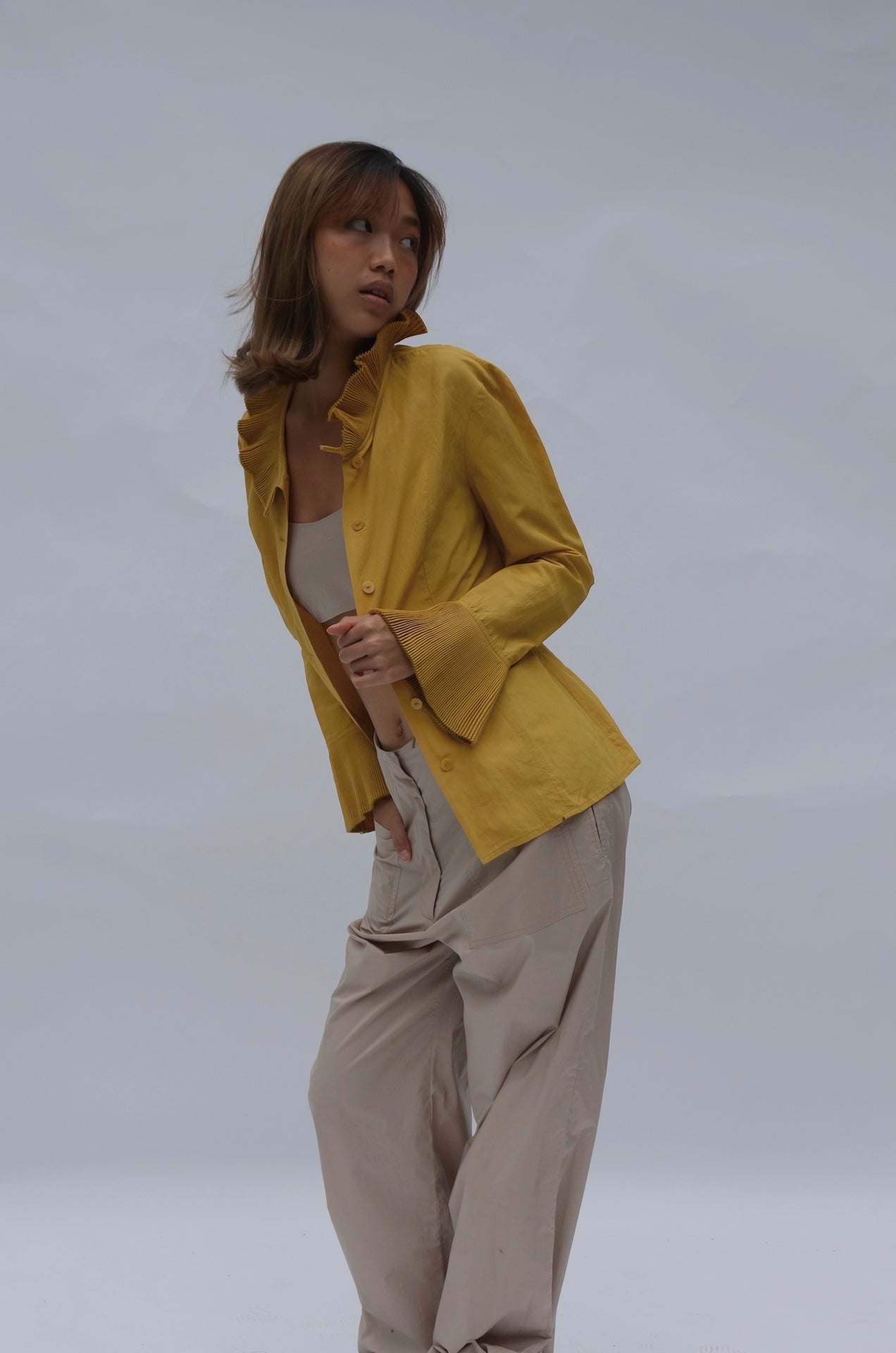 Kenzo Mustard Yellow Blouse