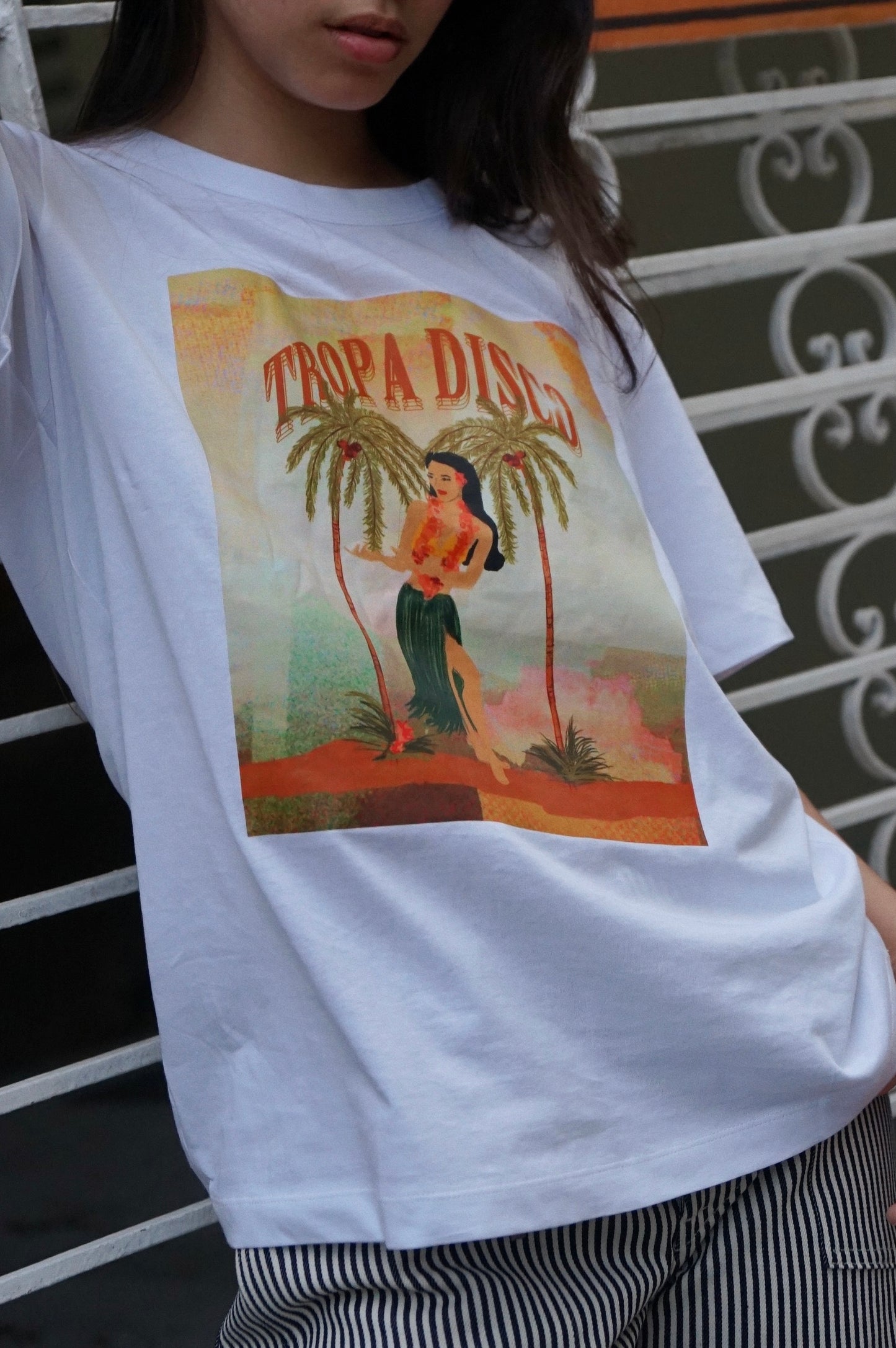 Tropa Hula Girl Tee White