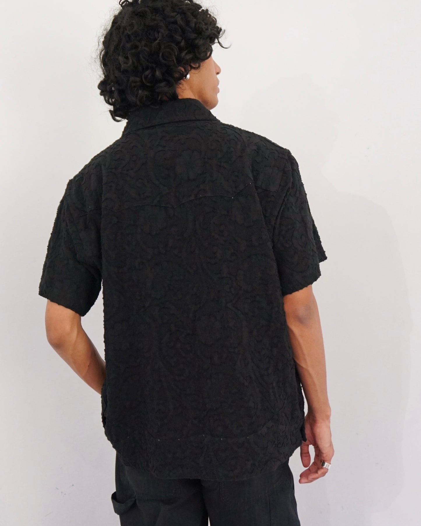 Leon Denim Hemingway Shirt Black