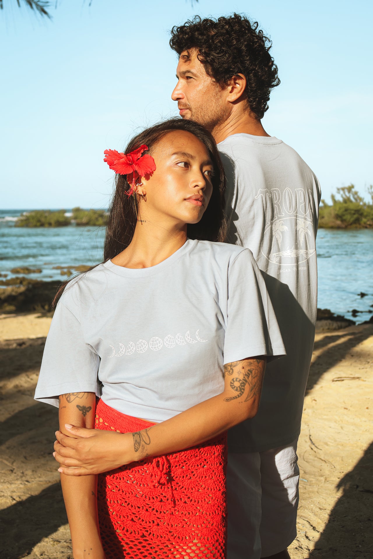 Disco Phases Tee Serene Blue