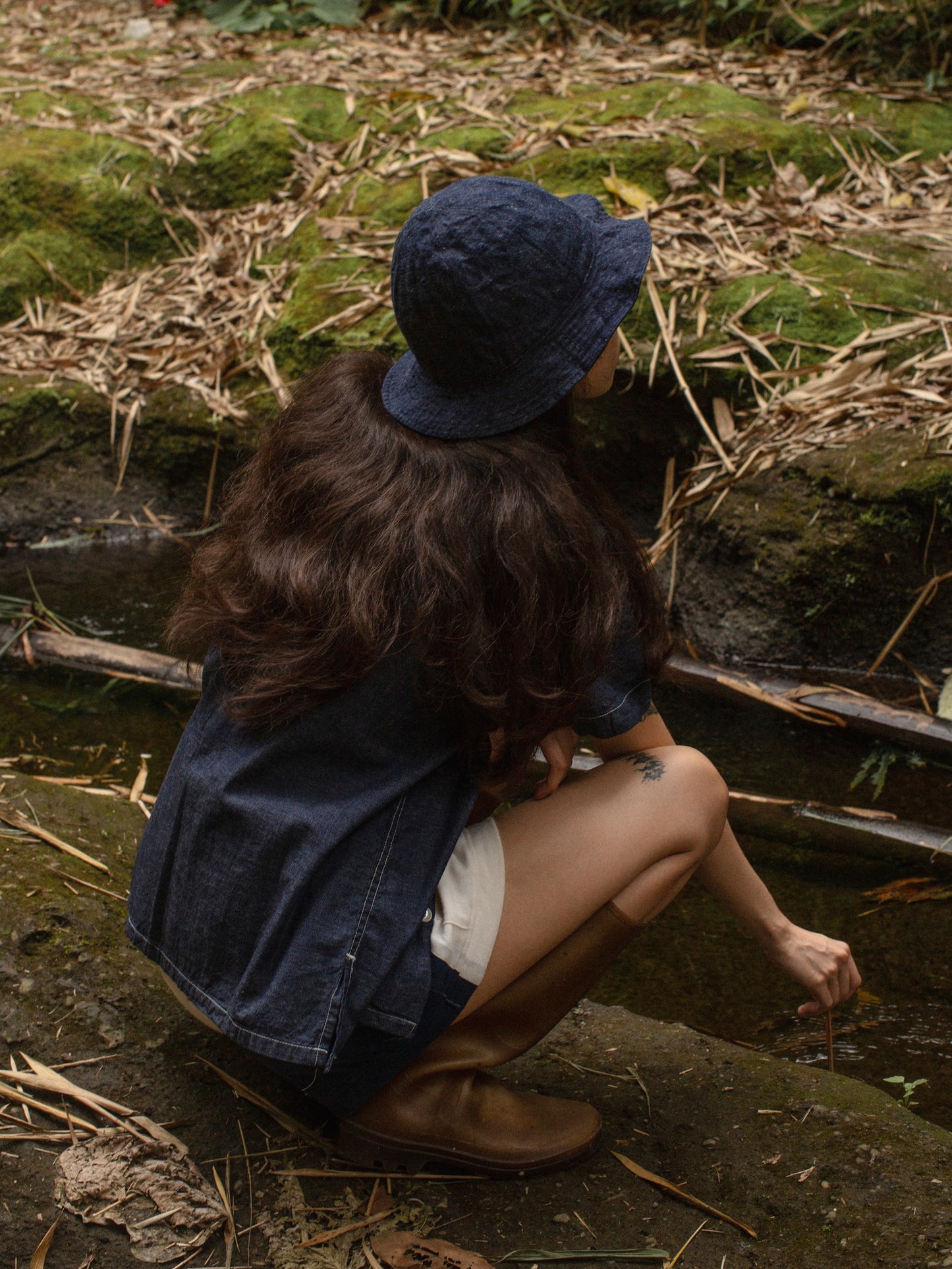 Tropa x Leon Denim Daisy Mae Hat Blue Denim