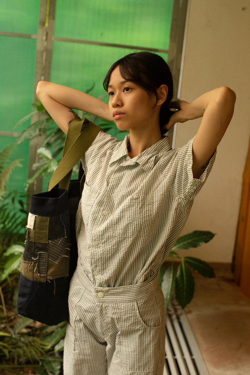 Tropa x Leon Denim Easy Joe Seersucker Olive