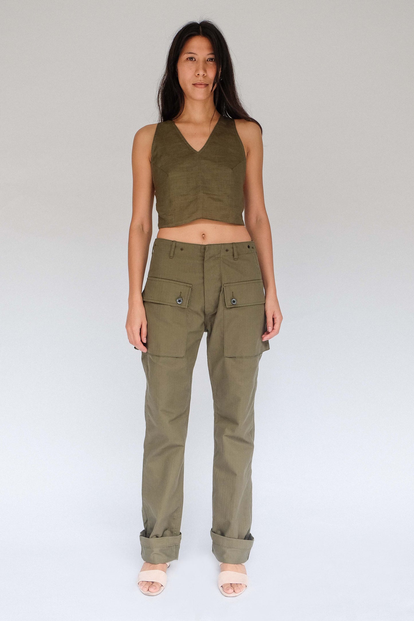 LDP44-HBT USMC Military Olive Trousers (Monkey Pants)