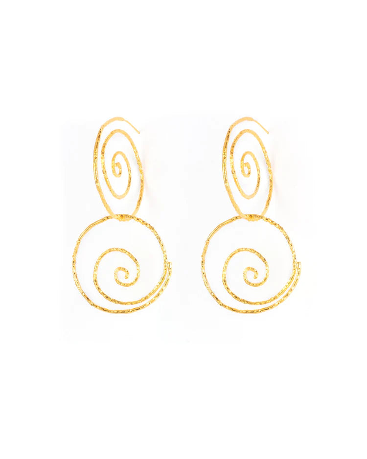 Spiral Earrings Gold