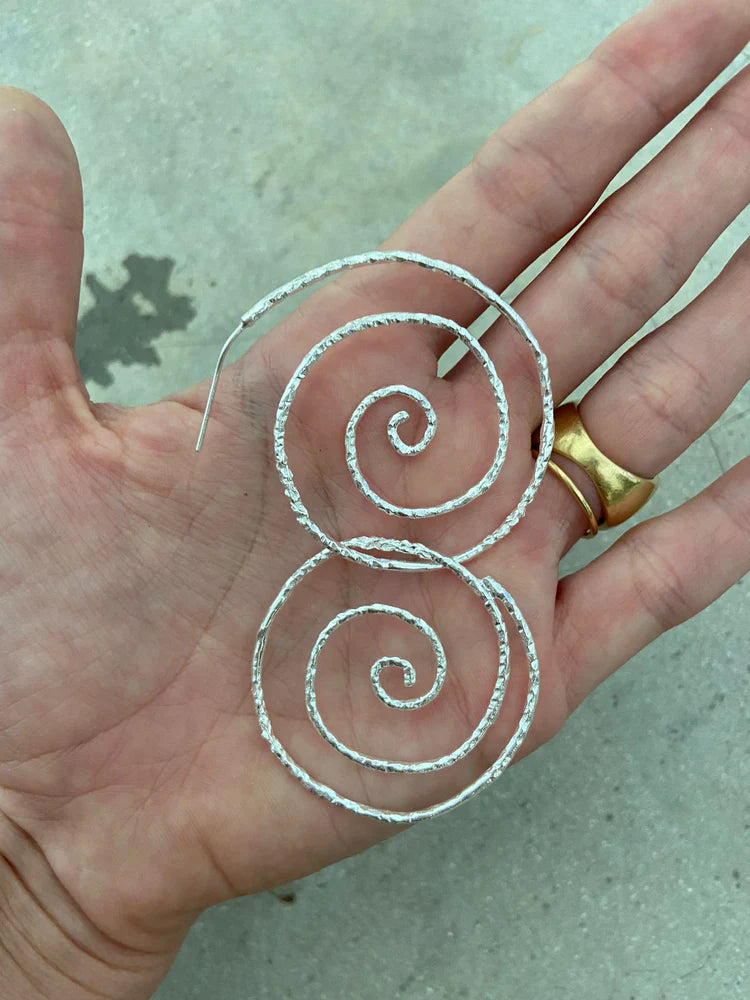 Spiral Earrings Silver