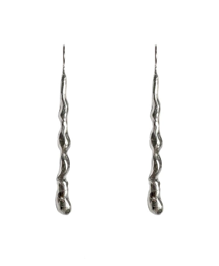 Dripping Earrings Silver