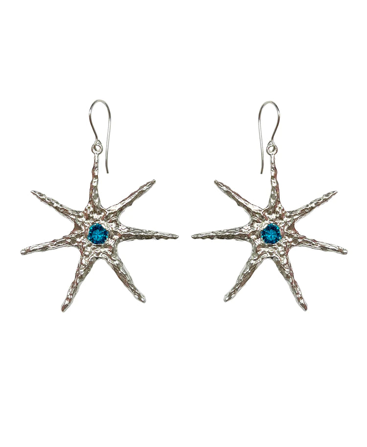 Sunstar Earrings Silver
