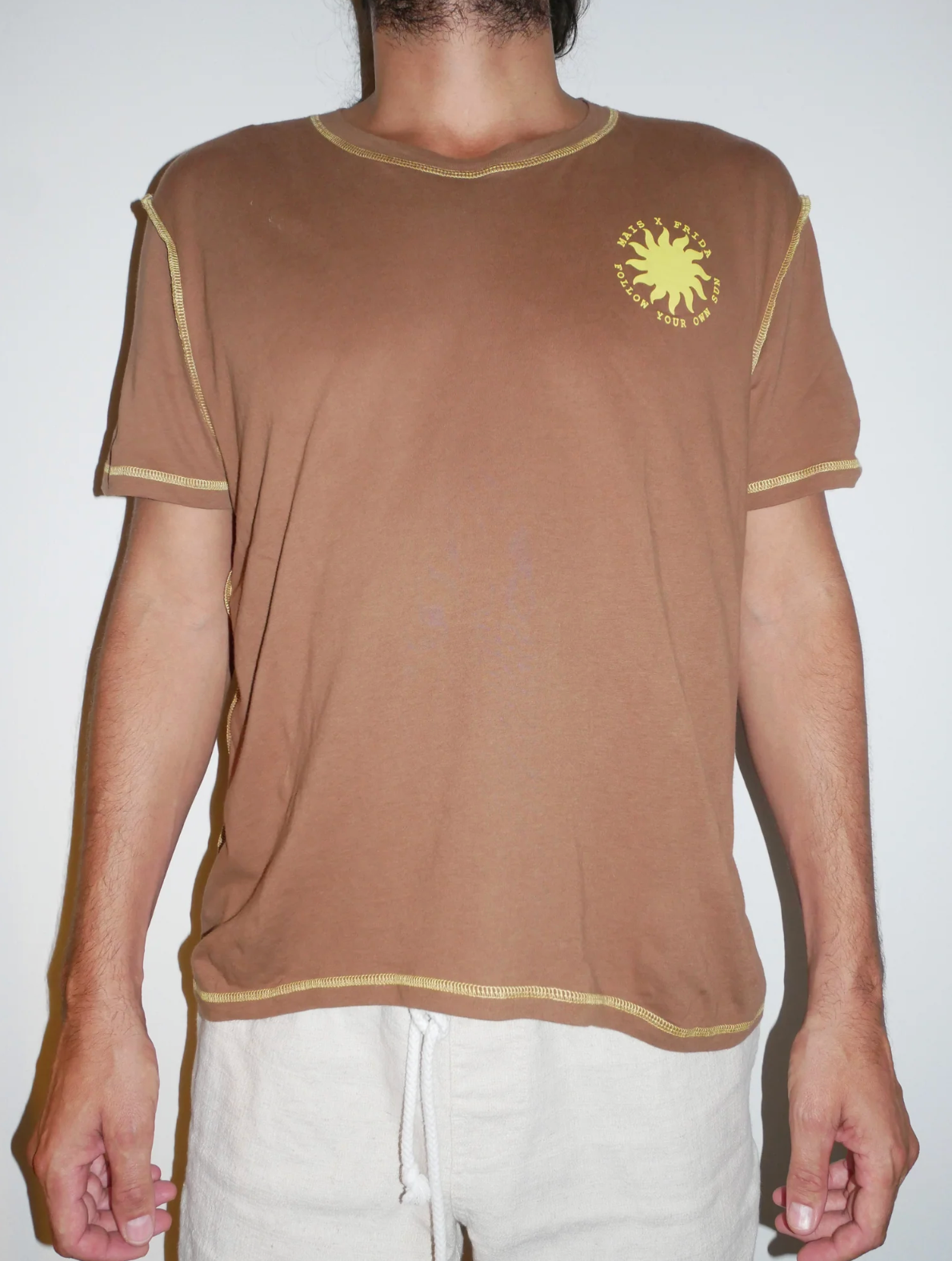 Follow Your Own Sun Tee Brown