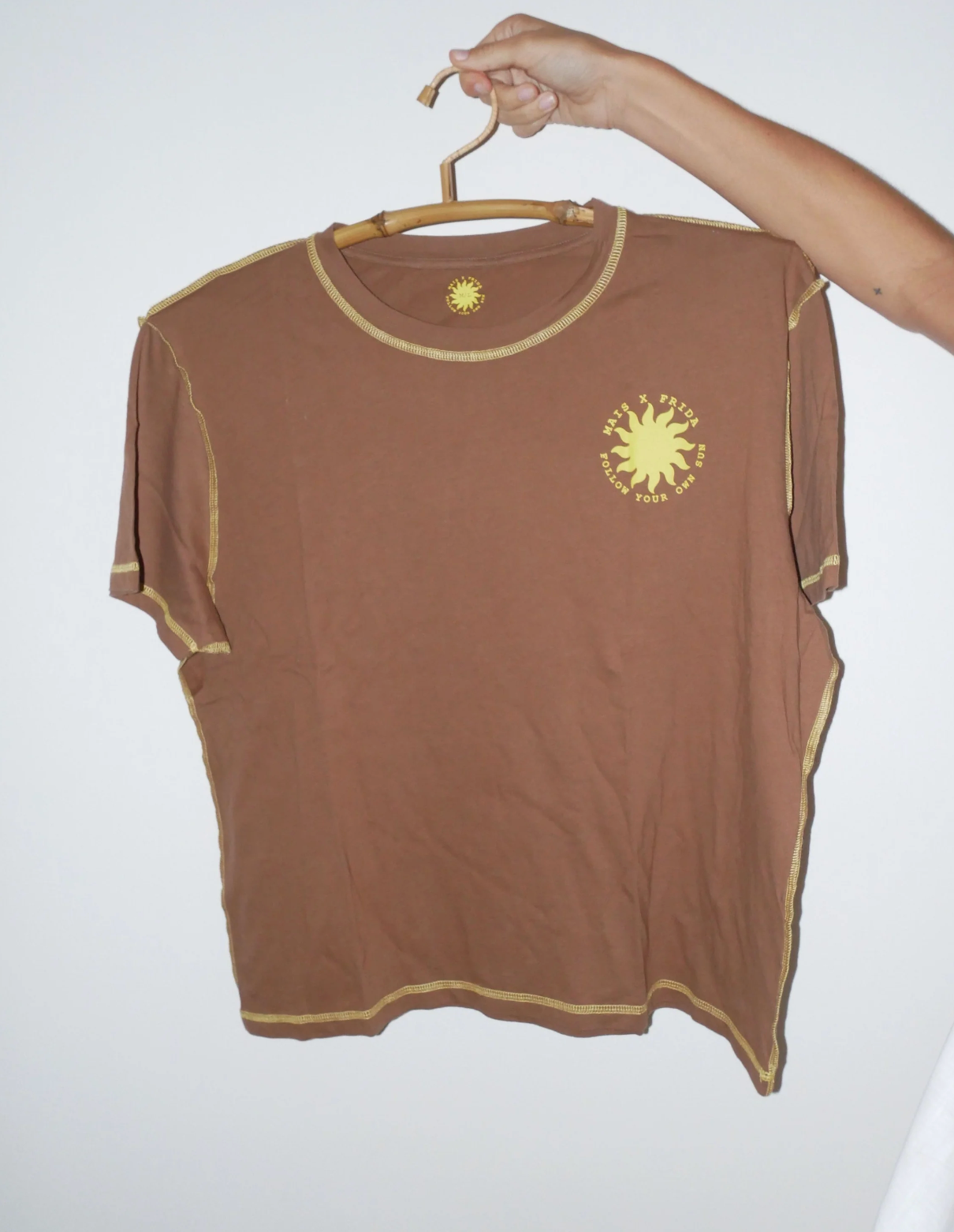 Follow Your Own Sun Tee Brown