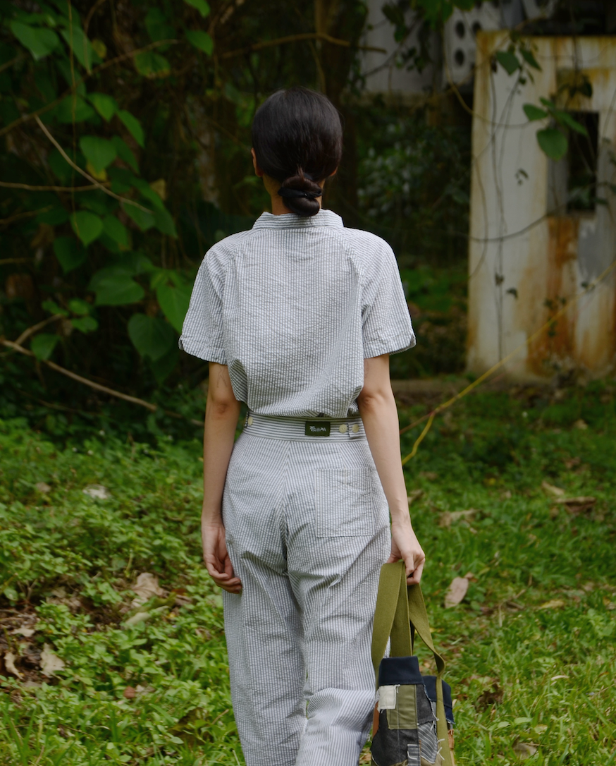 Tropa x Leon Denim Summer Pants Seersucker Olive