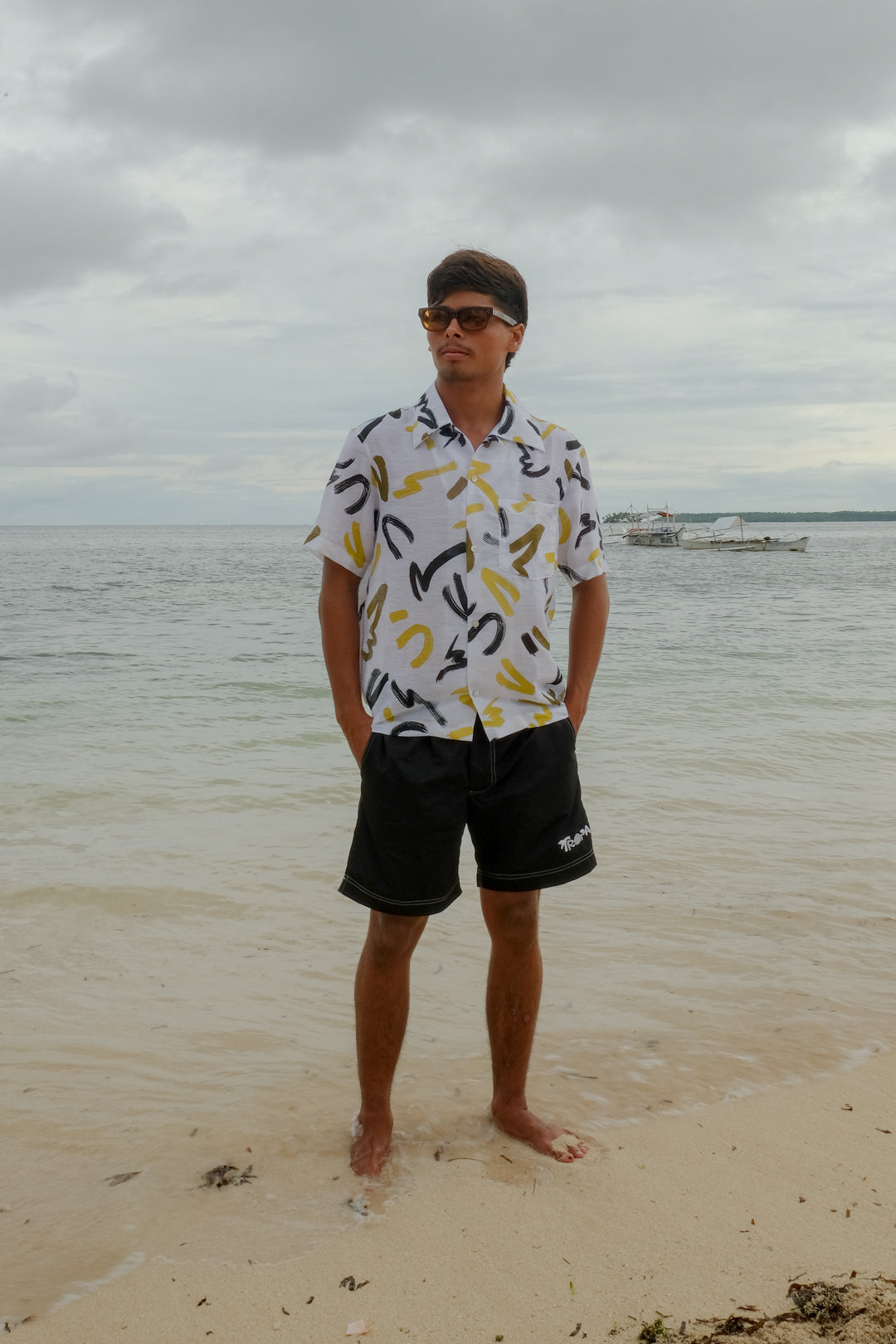 Contrast Swim Shorts Black