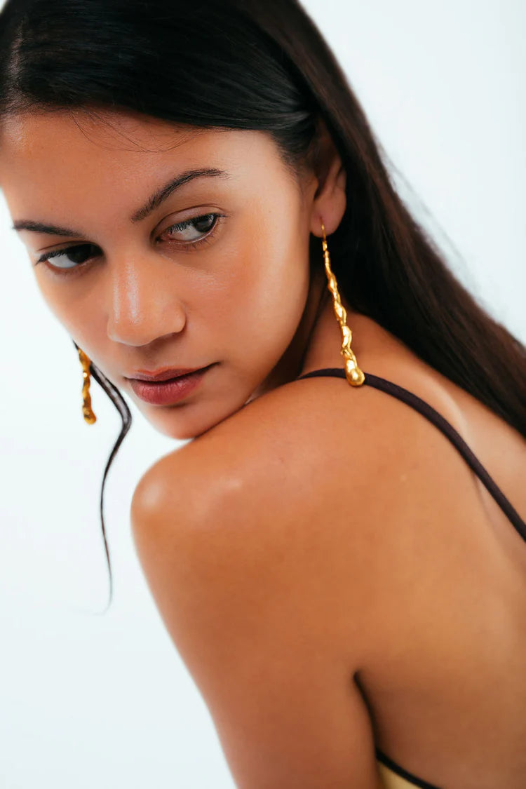 Dripping Earrings Gold