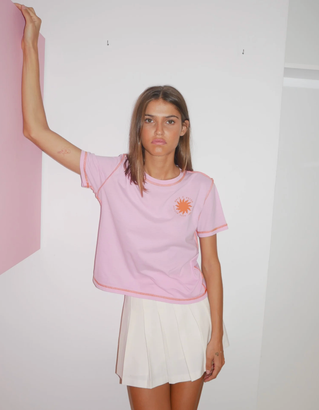 Follow Your Own Sun Tee Pink