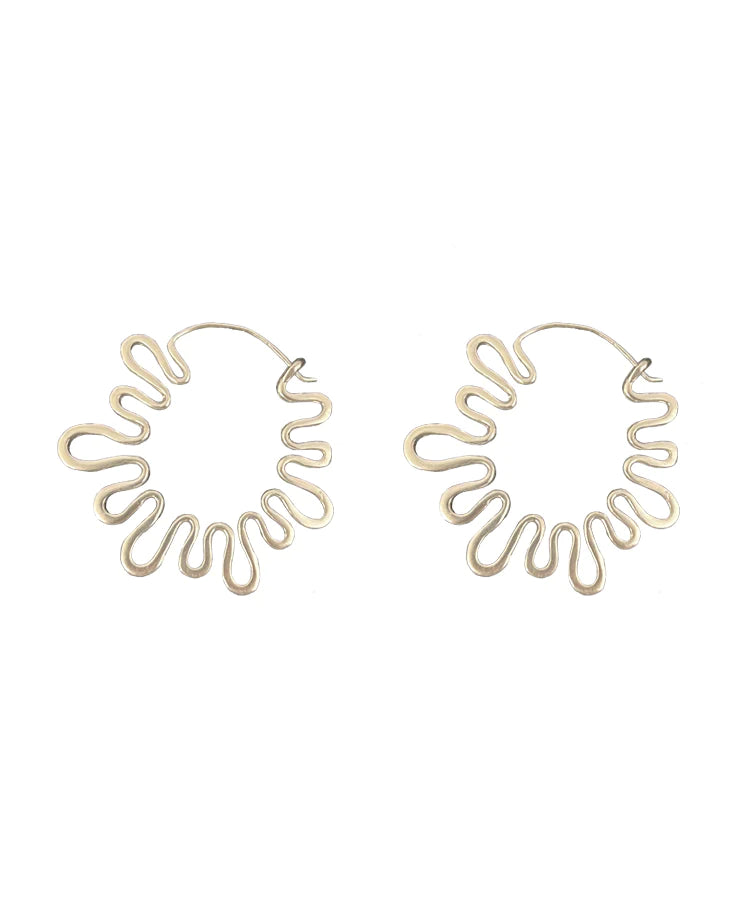 Wave Hoops Silver