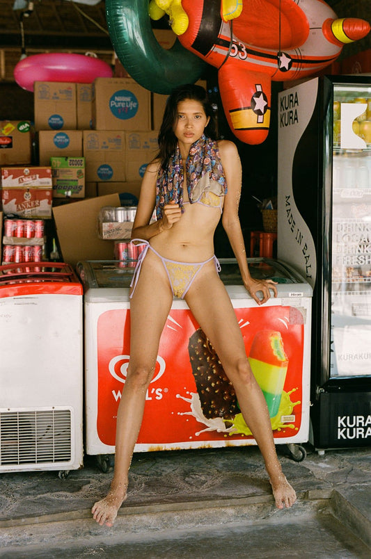 Bella Bikini Set Yellow Lace & Purple
