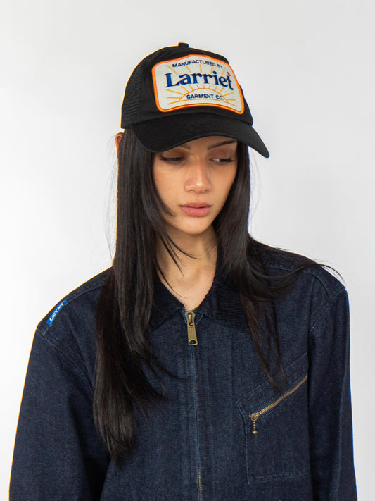 Larriet Black Trucker Cap