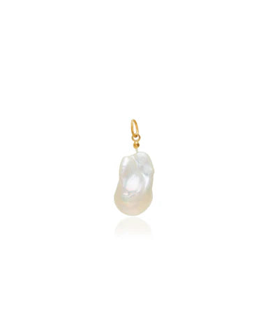 Baroque Pearl Silver Charm