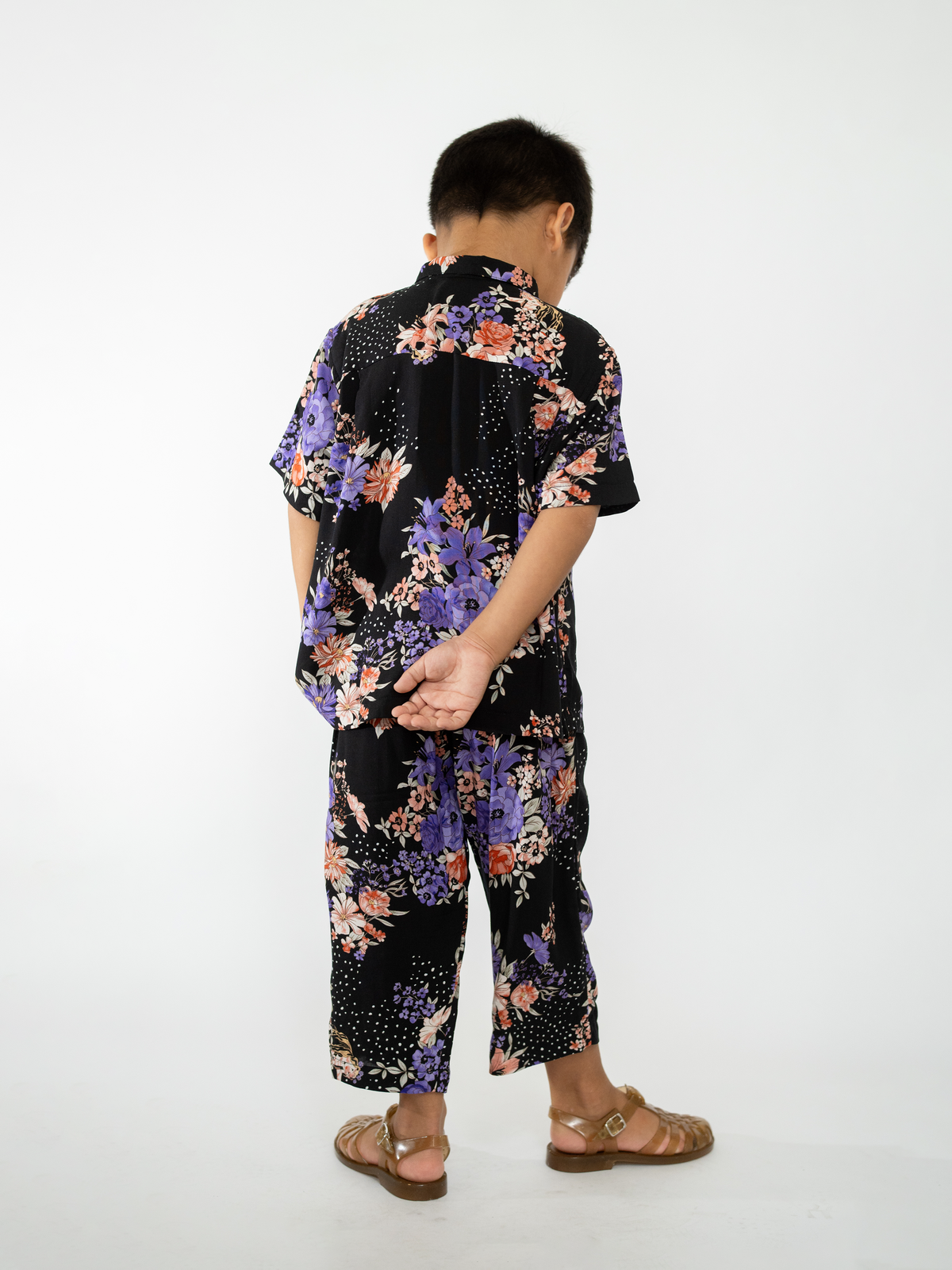 Aloha Kids Pajama Set Black Print