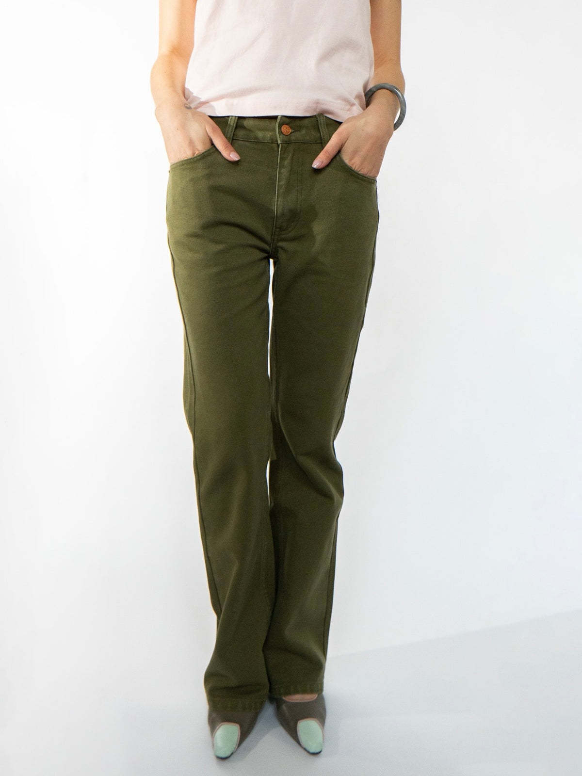 Women's Vini Jeans Used Olive