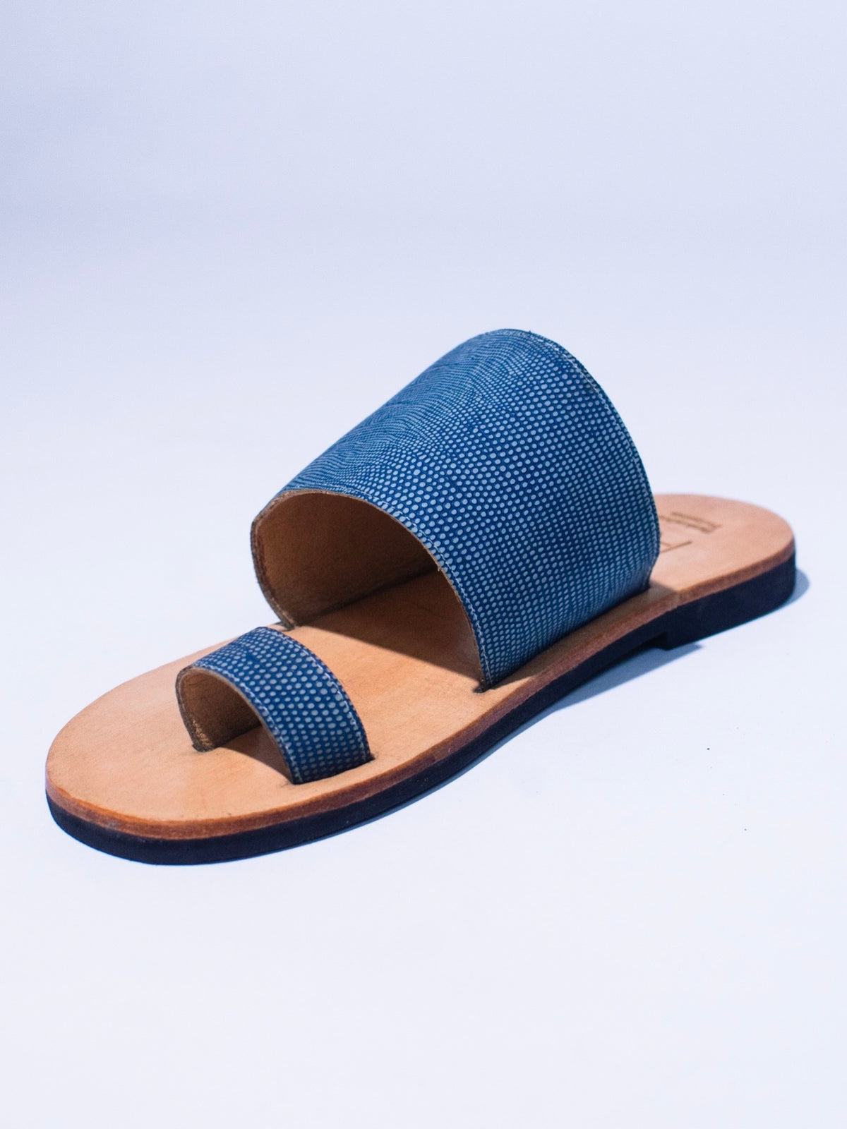 Blue Lizard Skin Slides