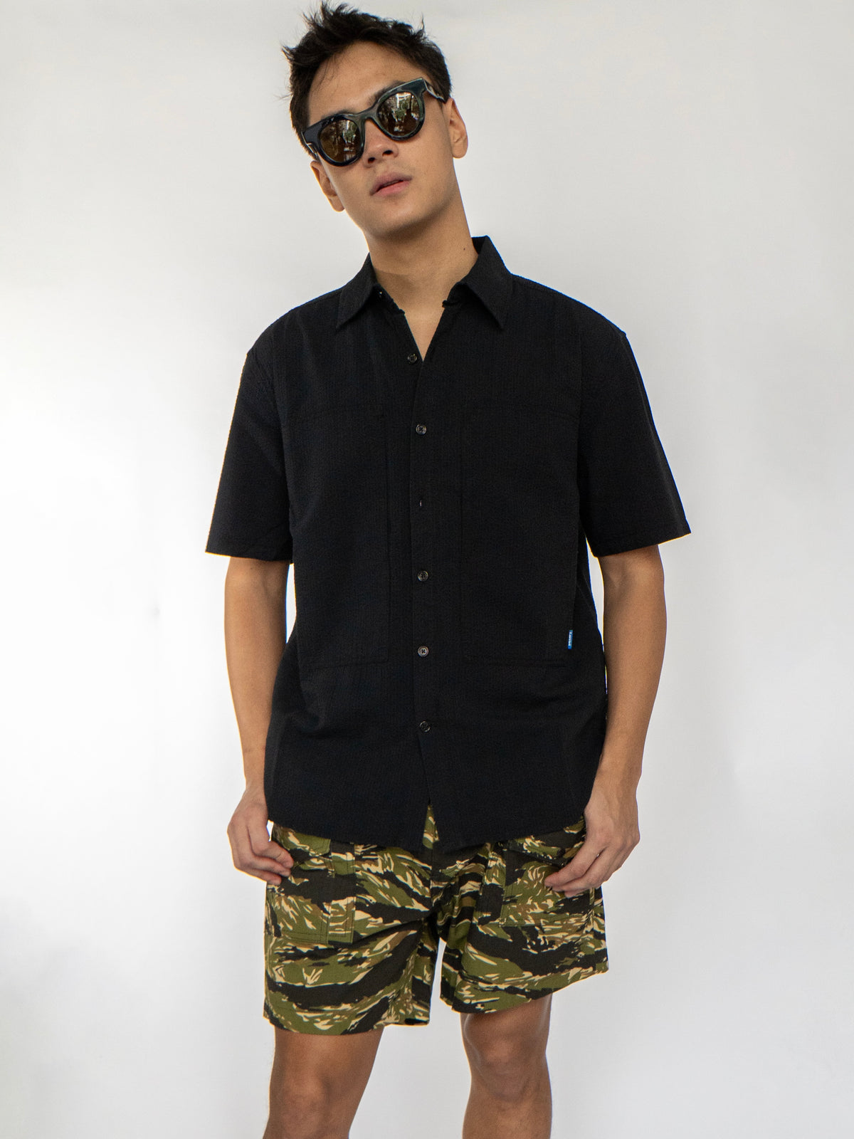 Cliff Short Sleeve Shirt Black Seer