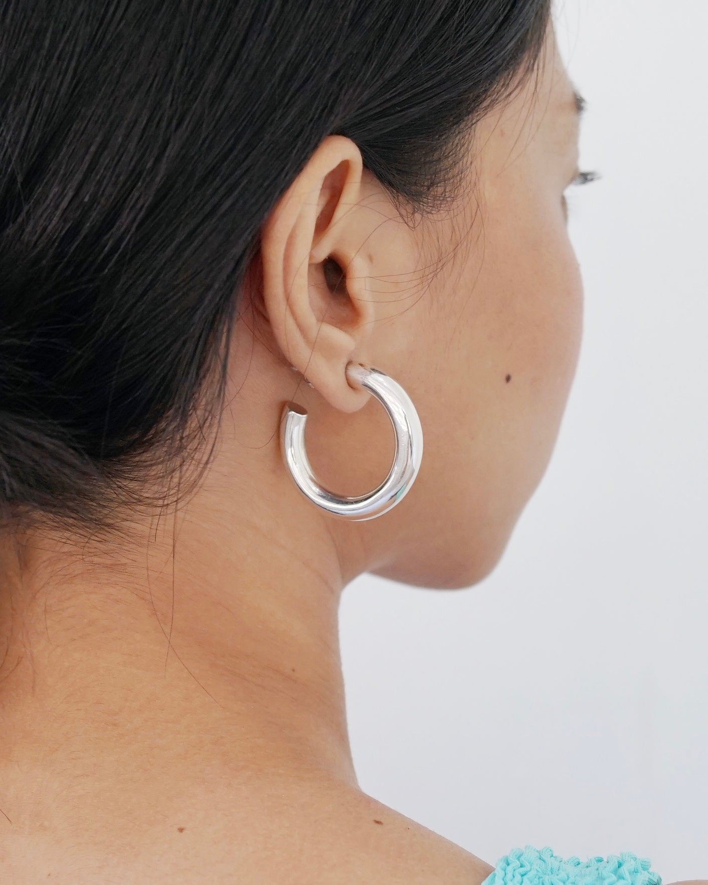Thicc Hoop Silver