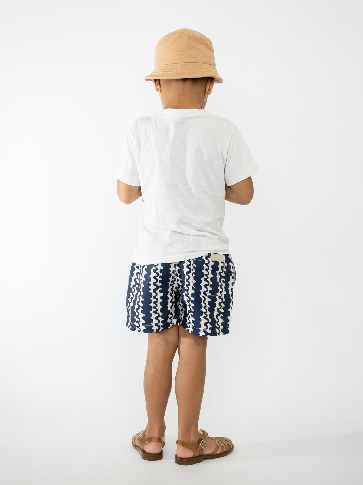Kids Blue Scribble Swim Shorts