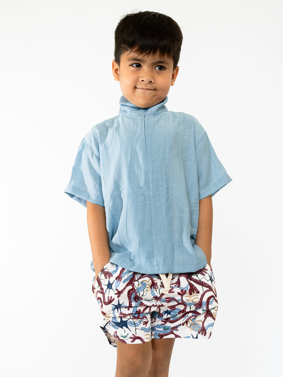 Boy's Volley Shirt Harbor Blue