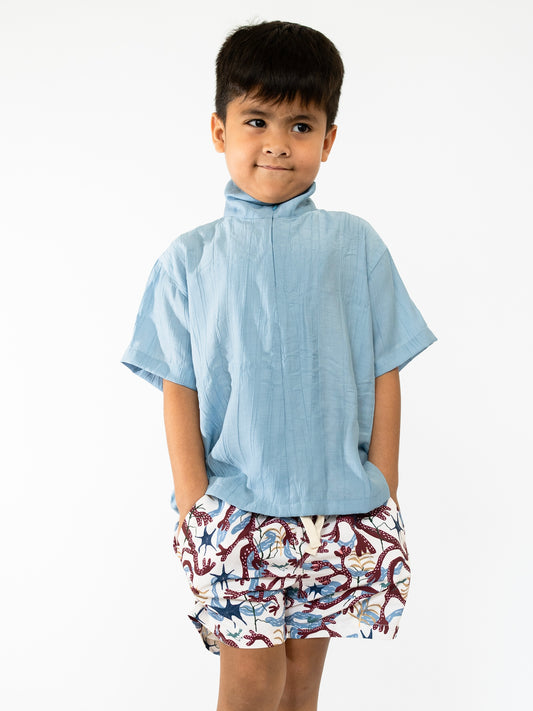 Boy's Volley Shirt Harbor Blue