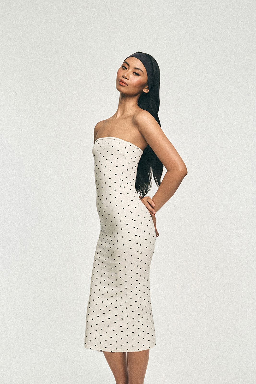 Off Duty Column Dress Polka Dot